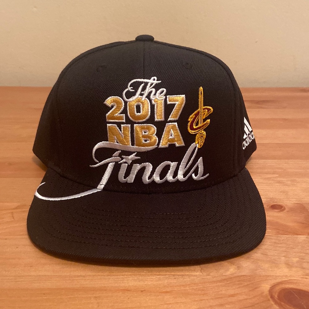 Adidas 2017 Cleveland Cavaliers Nba Finals Black Flat Bill Snapback.